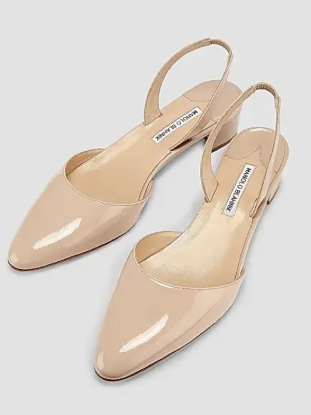 Manolo Blahnik
30mm Aspro Patent Leather Slingback Pumps